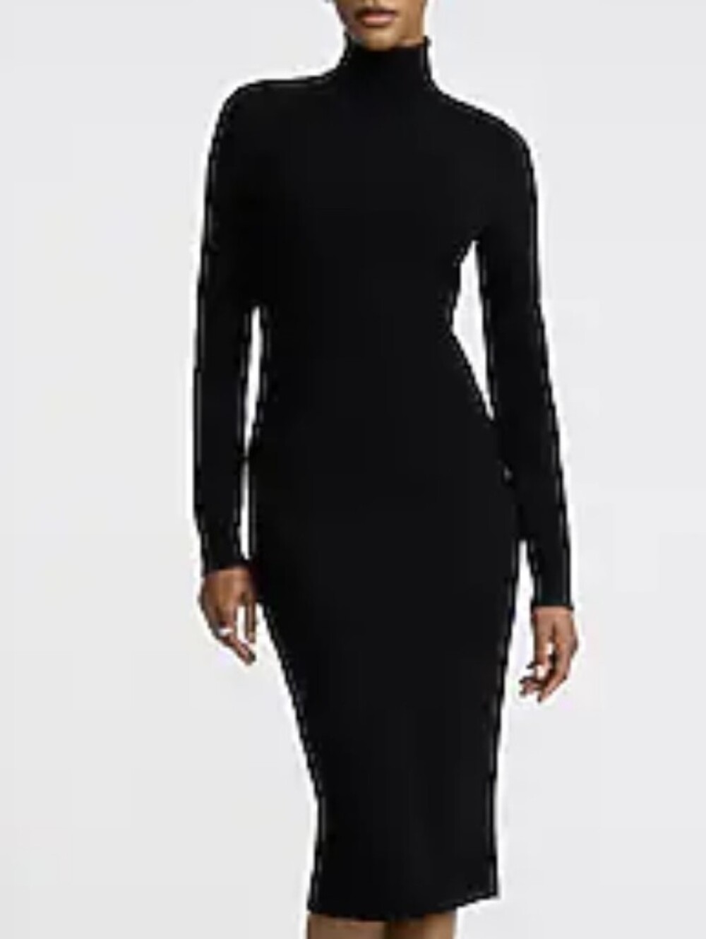 NWT-Express Stretch Airy Soft Turtleneck Long Sleeve Midi Sweater Dress- Size XL